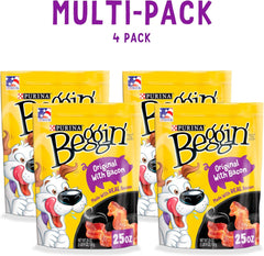 Purina Beggin' Strips Dog Treats, Original With Bacon Flavor - 25 oz. Pouches