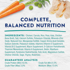 Natural Balance Platefulls Homestyle Adult Wet Dog Food, Harvest Chicken & Rice Recipe Cooked in Bone Broth, 9 Ounce (Pack of 3)