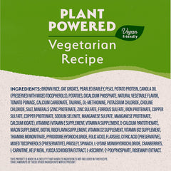 Natural Balance Limited Ingredient Adult Dry Dog Food with Vegan Plant Based Protein and Healthy Grains, Vegetarian Recipe, 12 Pound (Pack of 1)