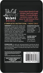 Tiki Cat After Dark, Velvet Mousse, Chicken & Beef Recipe in Chicken Broth, Grain & Potato Free Formula, with High Protein & Nutrient Dense Blended Irresistible Organ Meat