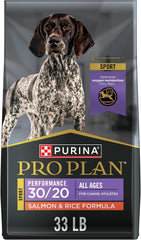 Purina Pro Plan Sport Performance 30/20 Turkey Duck Quail Formula Dry Dog Food, High Protein Dog Food - 33 lb. Bag