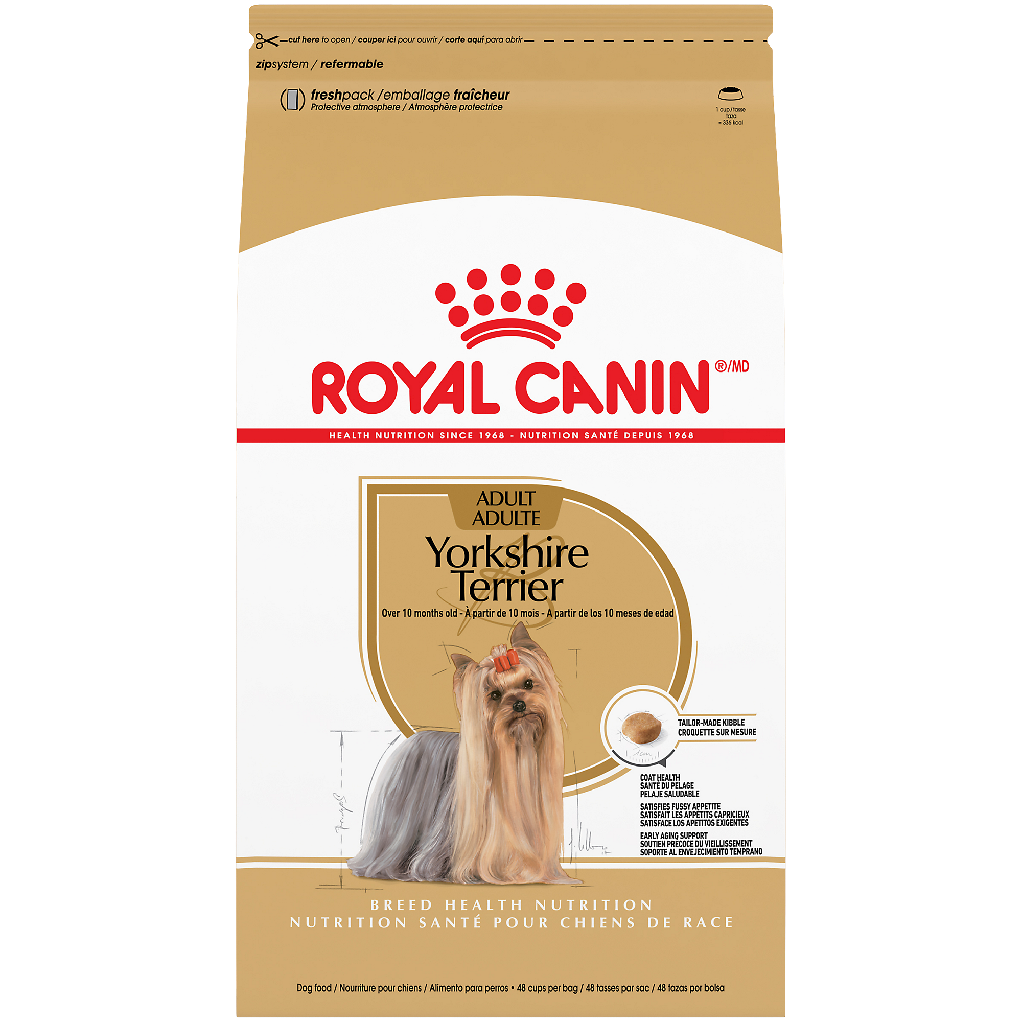 Royal CaninĀ® Breed Health NutritionĀ® Yorkshire Terrier Adult Dry Dog Food, 10 lb