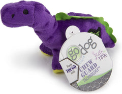 goDog Just For Me Bruto with Chew Guard Technology Plush Dog Toy, Purple