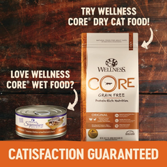 Wellness CORE Signature Selects Flaked Adult Wet Cat Food, Natural, Protein-Rich, Grain Free (Skipjack Tuna & Wild Salmon)