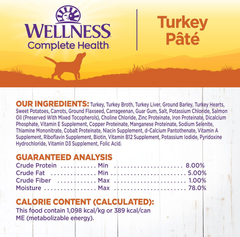 Wellness Complete Health Natural Wet Canned Dog Food Turkey & Sweet Potato
