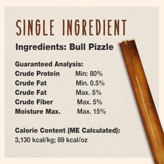Cadet Bully Sticks for Dogs - Long-Lasting Dog Chews - All-Natural Premium Dog Treats Promotes Dental Health