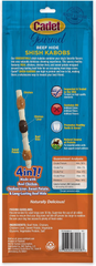 Cadet Gourmet Shish Kabob Dog Chews for Large Dogs, Rawhide Treats with Chicken and Sweet Potato, Healthy & Natural Beef Hide, 10-Inch Sticks
