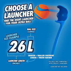 Chuckit! Ultra Ball Dog Toy - For Dogs 60-100 lbs - Made from Durable Rubber - Super Bouncy - Floats in Water - 3-inch Diameter - Pack of 1