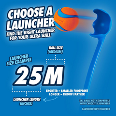 Chuckit! Ultra Ball Dog Toy - Medium Bouncy Fetch Balls For Dogs 20-60 lbs - Made from Durable Rubber - Floating Water Pet Toys