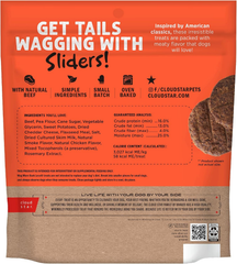 Cloud Star Wag More Bark Less Sliders Dog Treats, Beef Cheeseburger