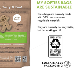 Buddy Biscuit Softies Pouch, Soft & Chewy, Natural Roasted Chicken Flavor Dog Treats, Oven Baked in the USA