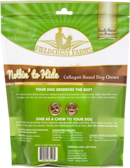 Fieldcrest Farms Nothin to Hide Flip Chips Chews for Dogs - All Natural Rawhide Alternative Treats for Dogs, Chicken, Beef or Peanut Butter Flavor Snack for All Breed Dogs