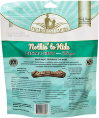 Fieldcrest Farms Dental Chews for Dogs, Wave – Tackles Plaque, Tartar, Promotes Dental Health – w/Collagen, Organic, Gluten-Free