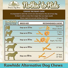 Fieldcrest Farms Nothin' to Hide Chicken Rings and Bones, 12 Count Each, Rawhide Alternative Dog Chews