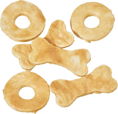 Fieldcrest Farms Nothin' to Hide Chicken Rings and Bones, 12 Count Each, Rawhide Alternative Dog Chews