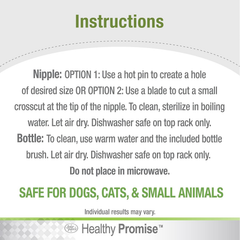 Four Paws Pet Nursing Kit, Feeding Bottle and Brush for Kittens & Puppies 2 oz