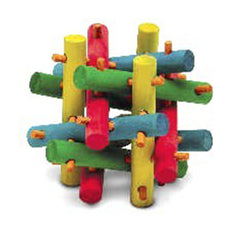 Kaytee® Medium Nut Knot Nibbler for Small Animal Multicolor 3.5 X 4 X 3.5 Inch