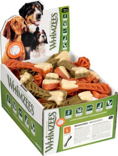 PARAGON 154103 30-Count Box Whimzees Toothbrush Star for Pets, Large