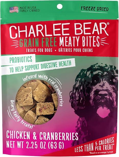 Charlee Bear Meaty Bites Chicken & Cranberries 2.25 oz – Freeze-Dried Dog Treats