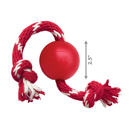 KONG® Ball w/Rope Sm