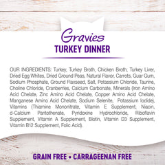 Wellness Complete Health Gravies Grain Free Canned Cat Food, Turkey Dinner, 3 Ounces (Pack of 12)