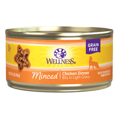 Wellness Complete Health Natural Grain Free Wet Canned Cat Food, Minced Chicken Entree, 5.5 Ounce Can (Pack of 24)