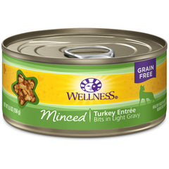 Wellness Complete Health Natural Grain Free Wet Canned Cat Food, Minced Turkey Entree, 5.5-Ounce Can (Pack of 24)