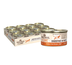 Wellness CORE Digestive Health Chicken Pate Wet Cat Food, 3 Ounce Can (Pack of 12)