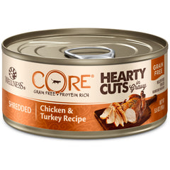 Wellness CORE Hearty Cuts Natural Grain Free Wet Canned Cat Food, Chicken & Turkey, 5.5-Ounce Can (Pack of 24)