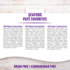 Wellness Seafood Pate Favorites Variety Pack, 3 Ounce Can (Pack of 12)