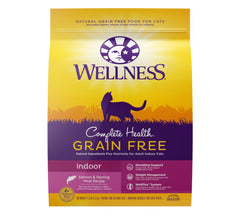 Wellness Complete Health Natural Grain Free Salmon & Herring Indoor Dry Cat Food, 11.5 Pound Bag