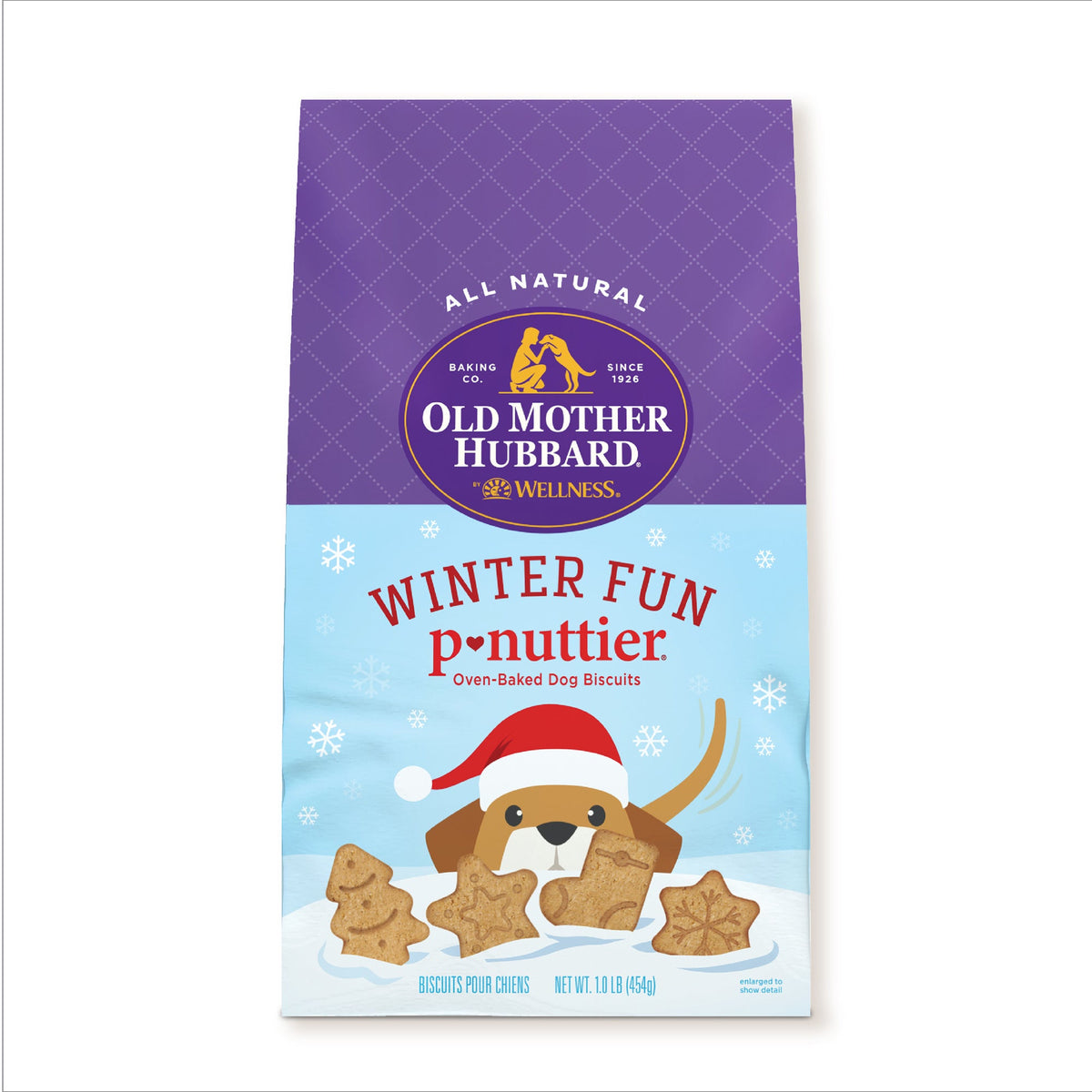 Old Mother Hubbard by Wellness Winter Fun P-Nuttier Natural Oven-Baked Biscuits Dog Treats, 16 Ounce Bag