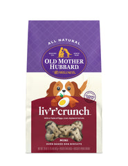 Old Mother Hubbard by Wellness Classic Liv'R'Crunch Natural Mini Oven-Baked Biscuits Dog Treats, 20 Ounce Bag