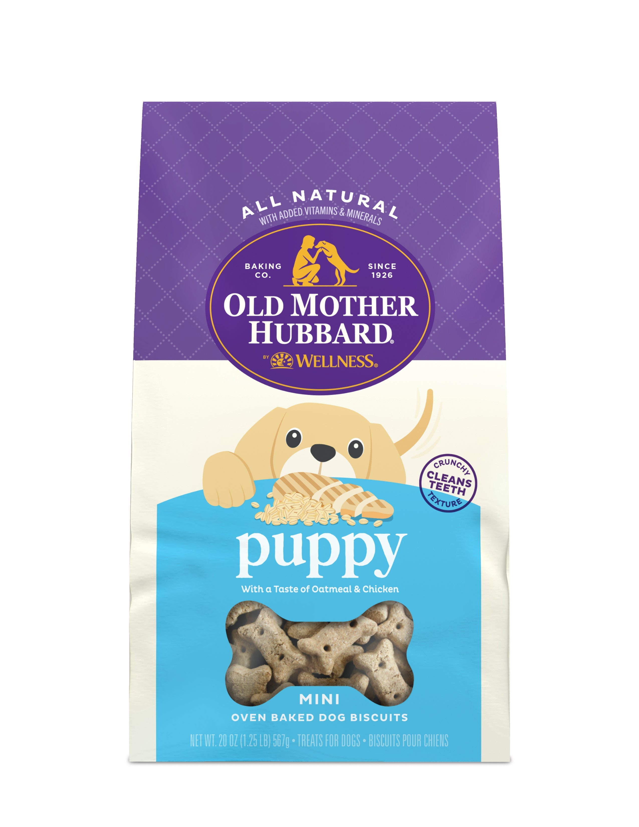 Old Mother Hubbard by Wellness Classic Puppy Natural Mini Oven-Baked Biscuits Dog Treats, 20 Ounce Bag