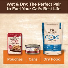 Wellness CORE Tiny Tasters Wet Cat Food, Minced Chicken in Gravy, 1.75 Ounce Pouch (Pack of 12)