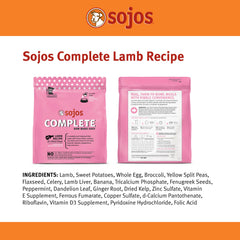 Sojos Complete Lamb Recipe Adult Grain-Free Freeze-Dried Raw Dog Food, 7 Pound Bag