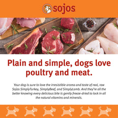 Sojos Simply Turkey Freeze-Dried Dog Treats, 4 oz