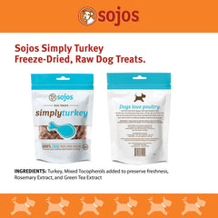 Sojos Simply Turkey Freeze-Dried Dog Treats, 4 oz