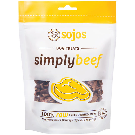 Sojos Simply Beef Freeze-Dried Dog Treats, 4 oz