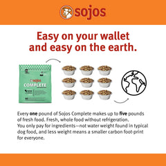 Sojos Complete Chicken Recipe Adult Freeze-Dried Grain-Free Raw Dog Food, 7 Pound Bag