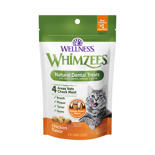 Wellness WHIMZEES Natural Grain Free Cat Dental Treats, Chicken Flavor, 2 Ounce