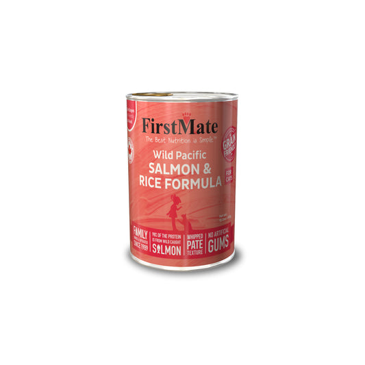 FirstMate Wild Salmon with Rice Cat Food 12.2oz, 12 cans