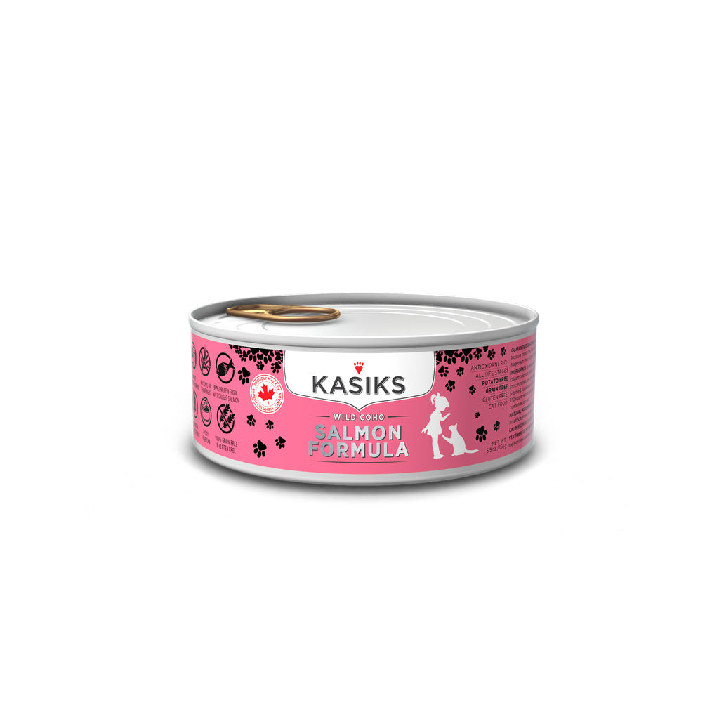 Kasiks Wild Coho Salmon Formula CAT Food 5.5oz, 24 cans