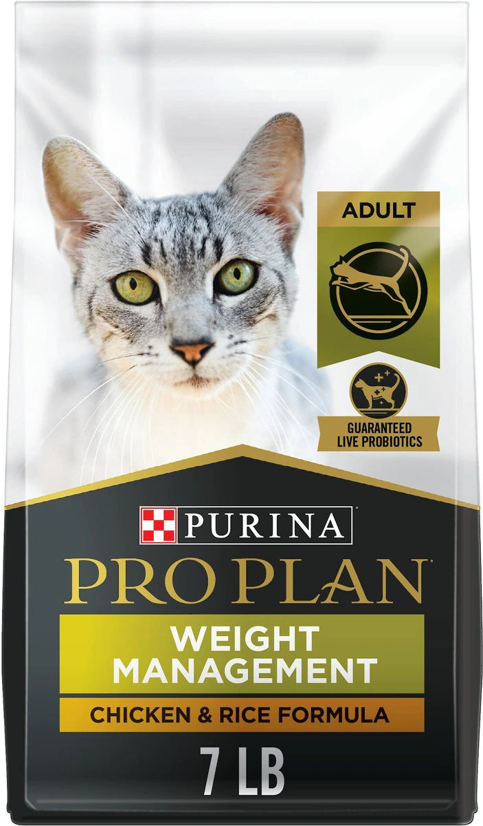 Purina Pro Plan High Protein Cat Food With Probiotics for Cats, Chicken and Rice Formula - 7 lb. Bag