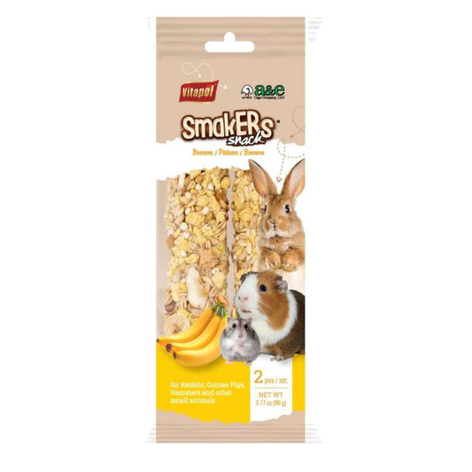 A & E Cages Vitapol Smakers Small Animal Treat Stick Banana, 1ea/2 pk
