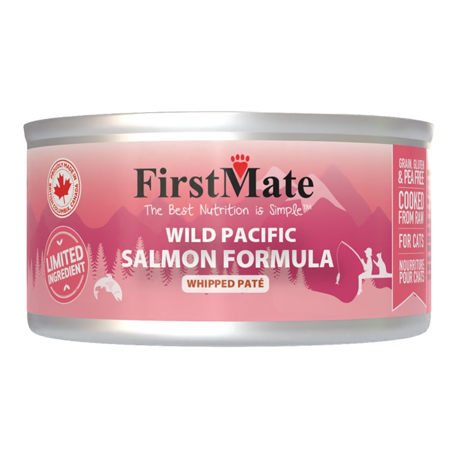 FirstMate Grain-Free Wild Salmon Wet Cat Food (Pâté) – 5.5oz Can (Single)