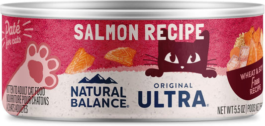 Natural Balance Ultra Premium Wet Cat Food 24 Cans, Protein Options Include Chicken, Salmon or Ocean Fish