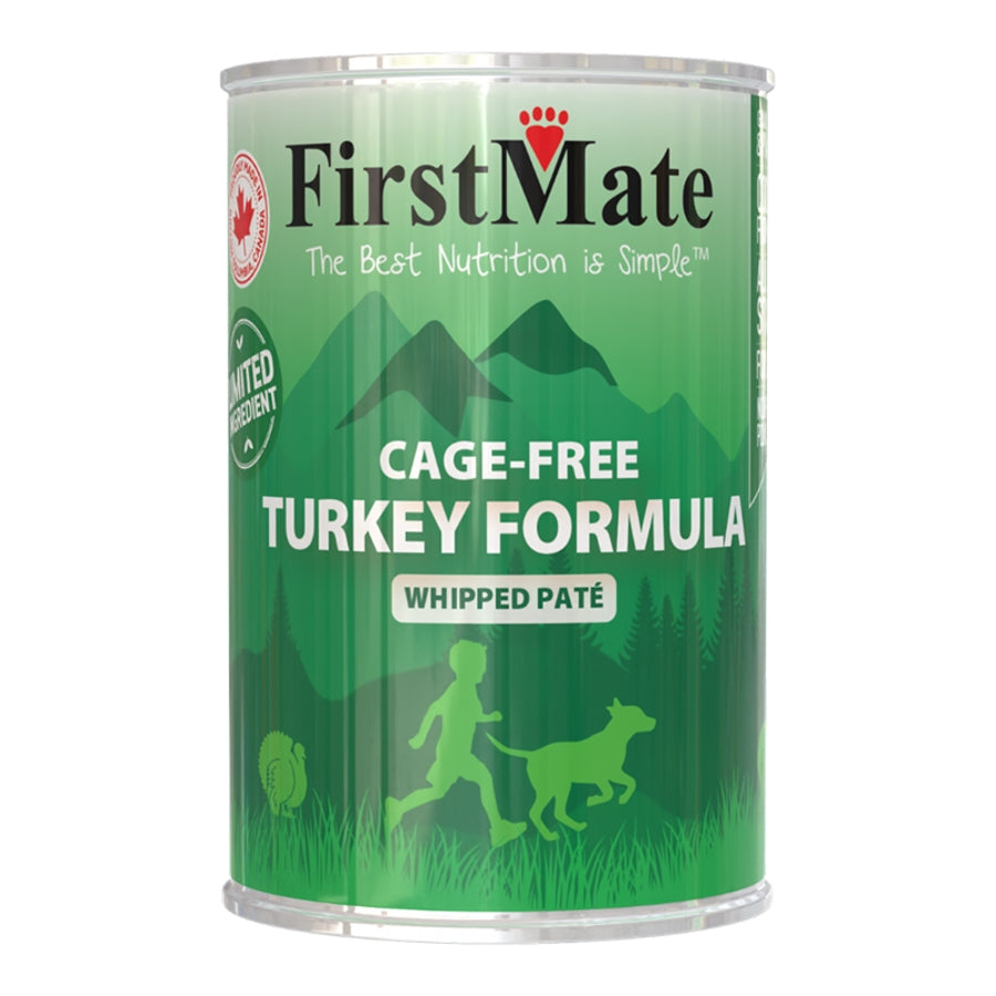 FirstMate Limited Ingredient Grain-Free Cage-Free Turkey Wet Dog Food (Pâté) – 12.2oz Can (Single)