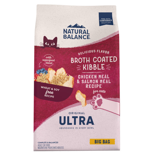 Natural Balance Original Ultra Chicken Meal & Salmon Meal Cat Food Whole Body Health Dry Food for Kittens to Adult Cats 15-lb. Bag