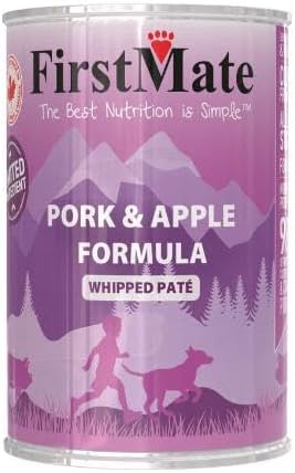 FirstMate Grain-Free Pork & Apple Wet Dog Food (Pâté) – 12.2oz Can (Single)